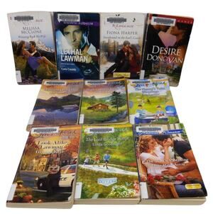 Mixed Lot 10 Books - HARLEQUIN ROMANCE - Various Imprints - Ex Library